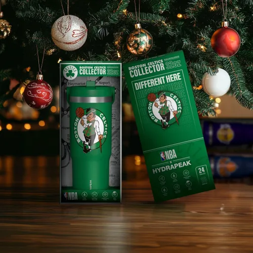 Vista 5 de Hydrapeak Botella de agua aislada de acero inoxidable a prueba de fugas, con licencia oficial de Boston Celtics Nomad, con licencia