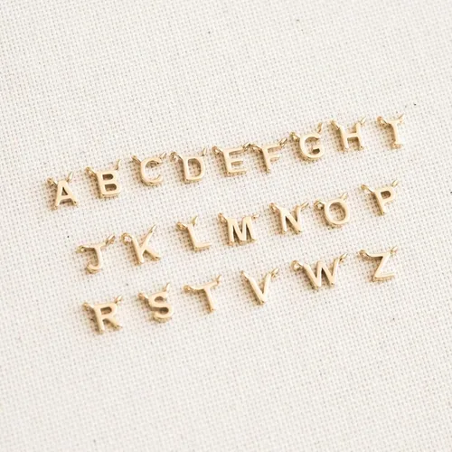 Vista 6 de Initial Necklaces for Women, 14k Gold Plated Dainty Gold Letter Necklace Personalized Tiny Initial Pendant Necklace Monogram Cute Letter Name Choker