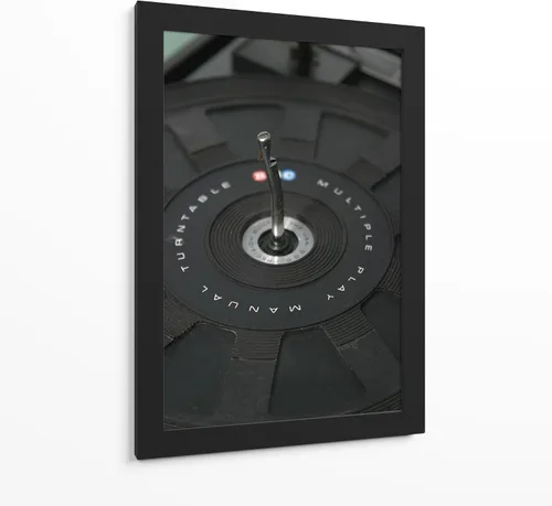 Vista 6 de Canvas Lab Turntable III by Renee W. Stramel 7 x 11 in Fine Art Framed Print, Frame Color: Black, With Mat Architecture, Black and White