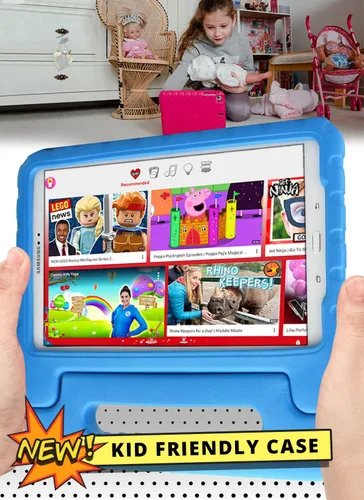 Vista 4 de Cooper Dynamo - Funda protectora resistente para Samsung Tab A 10.1 (2016) T580 T585 solo Funda a prueba de niños con soporte, asa, protector
