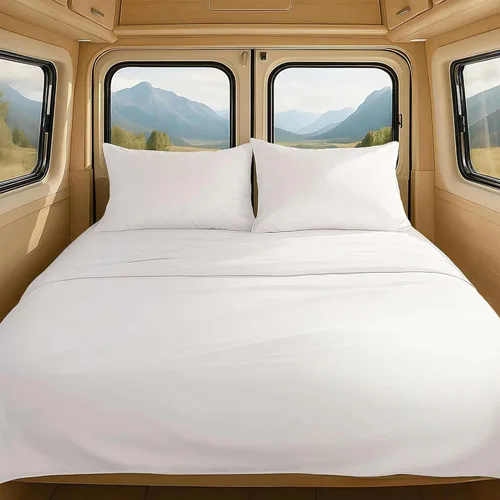 Vista 20 de NON Sticky cotton Juego de sábanas cortas de algodón egipcio de alta calidad para caravana, 4 piezas, bolsillo profundo de 12 pulgadas, suave, fácil