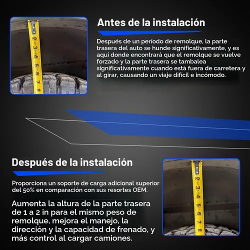 Vista 3 de Kit de muelles helicoidales traseros resistentes para Dodge Ram 1500 2009-2018