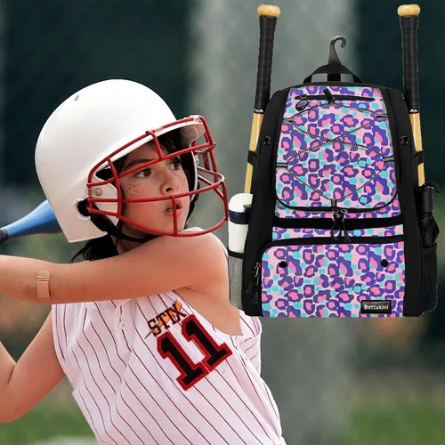 Vista 73 de Bolsa de béisbol juvenil con compartimento ventilado para zapatos, bolsa de bate de sóftbol para guantes de bateo, casco, equipo de teeball