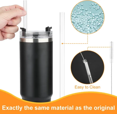 Vista 5 de 6 popotes de repuesto para accesorios de copa Stanley, popotes reutilizables para Stanley de 40 onzas y 30 onzas y vaso Simple Modern Trek con asa