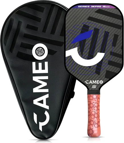 Vista 9 de Paletas de pickleball Paleta de pickleball de fibra de carbono de grafito 3K Paleta de pickleball de 0.630 in Paletas de pickleball Control