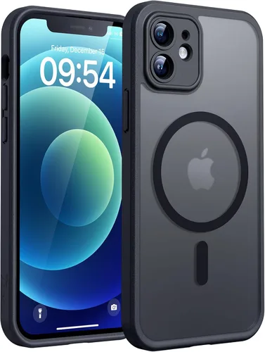 Vista 241 de TOCOL Funda para iPhone 11, compatible con Magsafe, protección completa de cámara, imanes integrados, protección contra caídas, funda translúcida