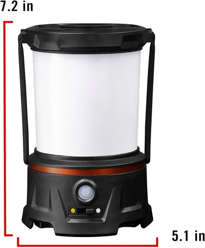 Vista 14 de Coast EAL40R Linterna de camping de emergencia recargable de 2500 lúmenes con modo intermitente rojo, mosquetón, difusor, mango plegable, modo bajo
