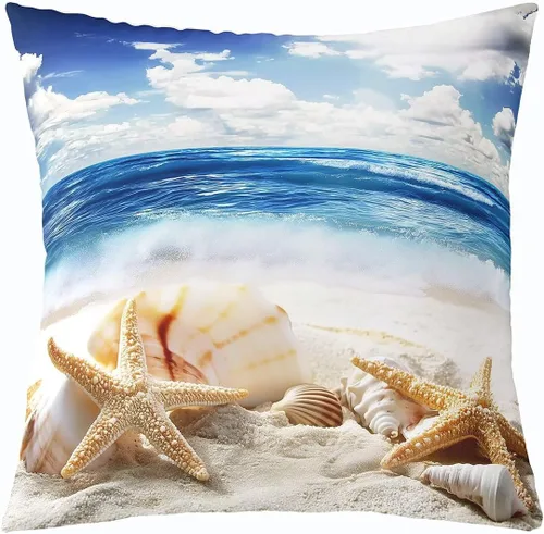 Vista 16 de Erosebridal Funda de almohada con diseño de tiburón de 16 x 16 pulgadas, diseño de vida oceánica, para niños y niñas, color verde azulado, acuarela