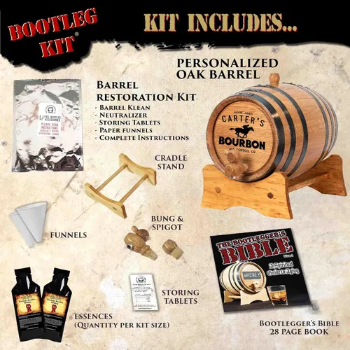 Vista 3 de Kit personalizado para hacer whisky bourbon de Kentucky (1 litro) – Age Spirits in an Oak Barrel Co. (B821)