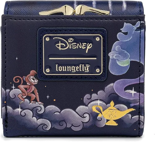 Vista 2 de Loungefly Disney Aladdin Jasmine Castle Kisslock Cartera, Violeta oscuro, Cartera