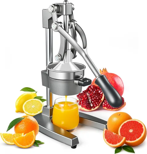 Vista 8 de Exprimidor de hierro fundido,Exprimidor comercial de la prensa de la mano,Cítricos de encimera de servicio pesado para jugo de limón naranja fresco