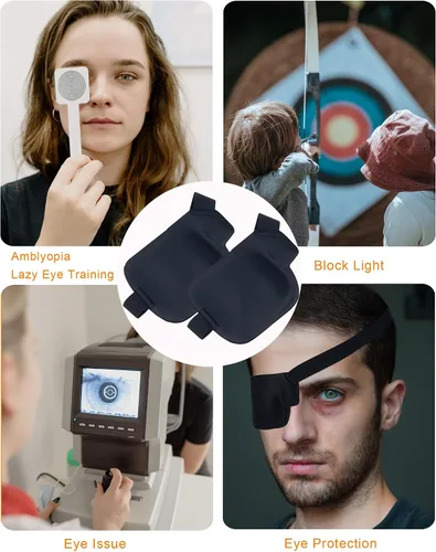 Vista 5 de Parche para los ojos, 2 parches médicos para los ojos para adultos y niños, parches para ojos perezosos para ambliopía 3D para ojo derecho (derecha)