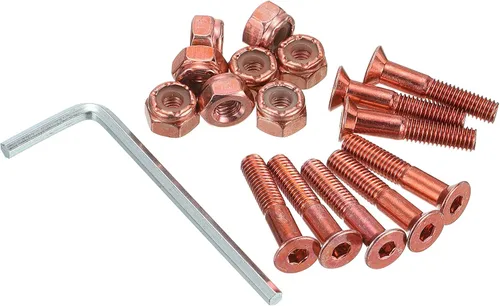 Vista 5 de PATIKIL Kit de herramientas para monopatín, tornillos de montaje, tornillos de cabeza hexagonal, juego de tuercas con llave para Longboard Cruiser