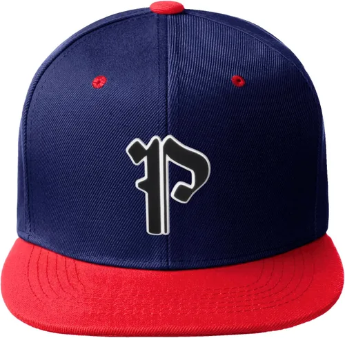 Vista 397 de Daxton Gorra clásica con visera de billete plano con letras del alfabeto inglés antiguo de la A a la Z