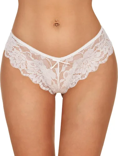Vista 2 de Avidlove Bragas de encaje sexy para mujer 4 paquetes de ropa interior hipster en forma de V