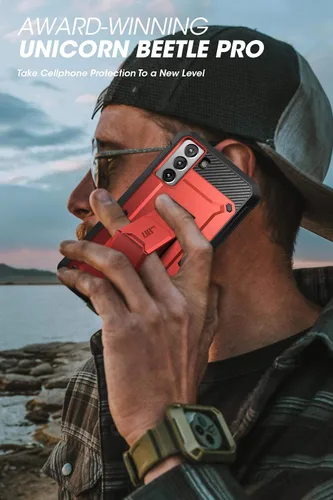 Vista 8 de SUPCASE, Unicorn Beetle Pro Series - Funda diseñada para Samsung Galaxy S21 5G (lanzamiento 2021),Funda robusta de doble capa, con función