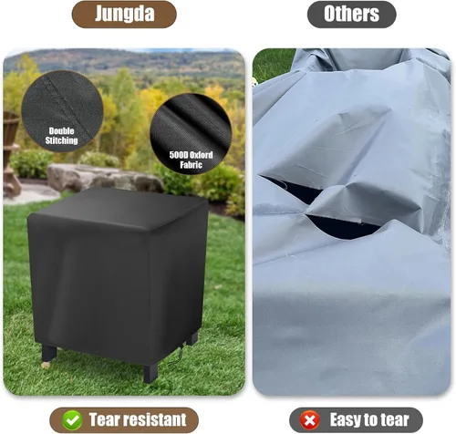 Vista 4 de Funda pequeña para mesa auxiliar de exterior, cubierta de mesa auxiliar de patio de 17 pulgadas para exteriores, funda impermeable para muebles