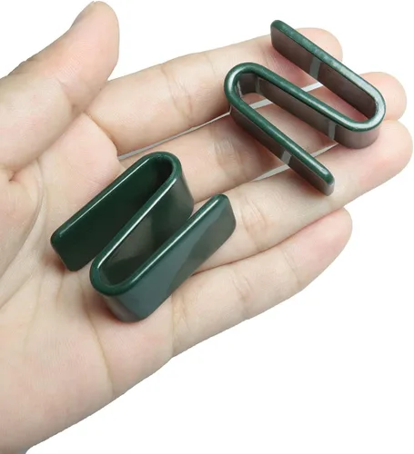 Vista 4 de Clips de acero S de la pintura verde S del gancho 4PCS de la estantería del alambre para el sistema del estante del alambre