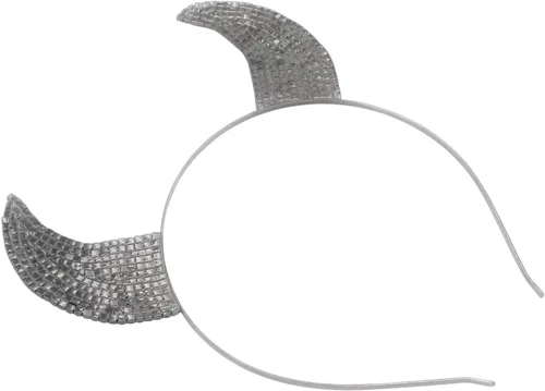 Vista 2 de Rosemarie Collections Women's Spooky Fun Crystal Rhinestone Red Devil Horns Decorative Halloween Costume 1 Headband