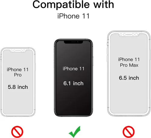 Vista 3 de JETech Funda para iPhone 11 de 6.1 pulgadas con protector de pantalla integrado antiarañazos, cuerpo completo de 360 grados, cubierta de teléfono