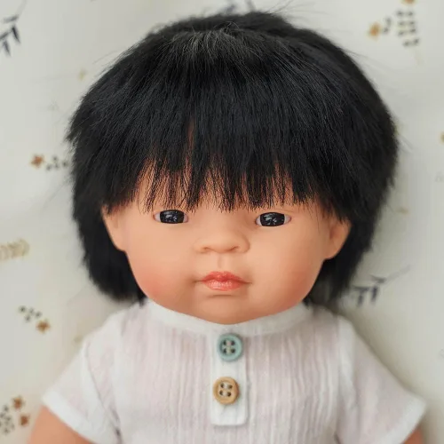 Vista 3 de Miniland Muñeca Niño Asiático 15'' (Caja) - Hecho en España, Anatómicamente Correcto, Calidad