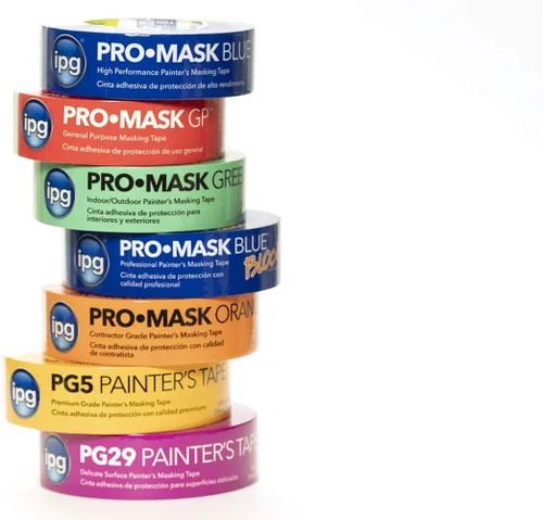 Vista 3 de IPG ProMask Green, 8-Day Painter's Tape, 0.70" x 60 yd, Green, (Single Roll)