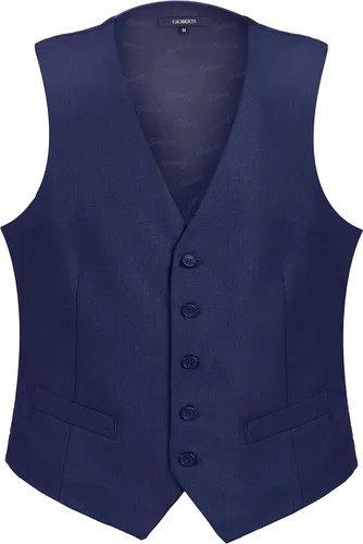 Vista 8 de Gioberti - Chaleco formal para hombre, adecuado para vestir formal de negocios o casual Carbón