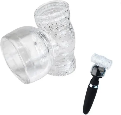 Vista 3 de GURECOD Accesorio de masajeador y accesorio de masaje, cubierta de cabeza de silicona transparente para masajeador