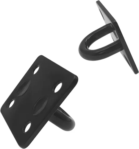 Vista 3 de HOMPER 4 piezas de placas de ojo de almohadilla M6 negras, hardware marino de acero inoxidable 304 con gancho de grapa y bucle, con 16 tornillos