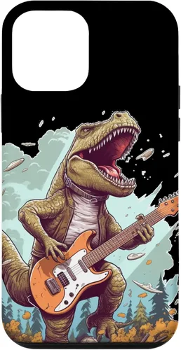 Vista 16 de Funda para iPhone 16 Cool Tyrannosaurus Rex con bajo para amantes de los dinosaurios