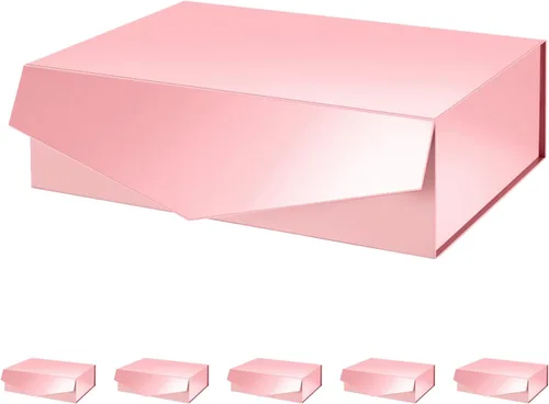 Vista 14 de PACKHOME Caja de regalo grande con tapa de 13.5 x 9 x 4.1 pulgadas, resistente caja de regalo plegable con cierre magnético