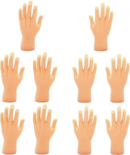 Vista 5 de Yolococa Tiny Hands Finger Little Finger Marionetas Mini Finger Manos Miniatura Manos Pequeñas Tiktok 10 Piezas