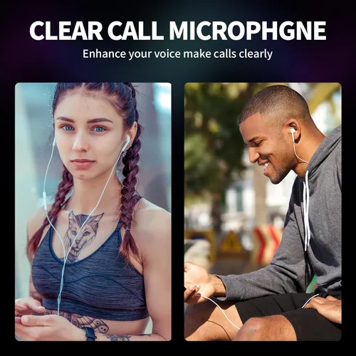 Vista 7 de Paquete de 2 auriculares para iPhone con micrófono y control de volumen, auriculares para música y llamadas telefónicas, compatibles con iPhone