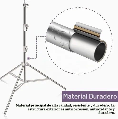Vista 4 de EMART Soporte de luz de acero inoxidable de 9.2 pies/9.2 ft / 2.8m