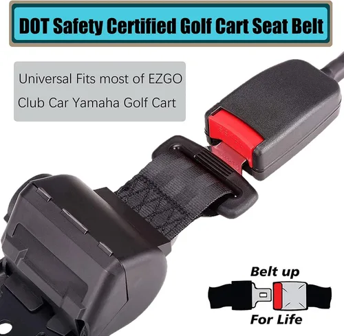 Vista 5 de 10L0L Kit de cinturón de seguridad para carrito de golf, paquete de 2 unidades de 42 pulgadas retráctiles con soporte para Yamaha/DS/EZGO TXT/RXV