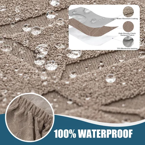 Vista 192 de Gennia Funda Impermeable para Silla Reclinable, Fundas Elásticas para Sofá Reclinable con Bolsillos, Fundas Lavables para Silla Reclinable Lazy Boy