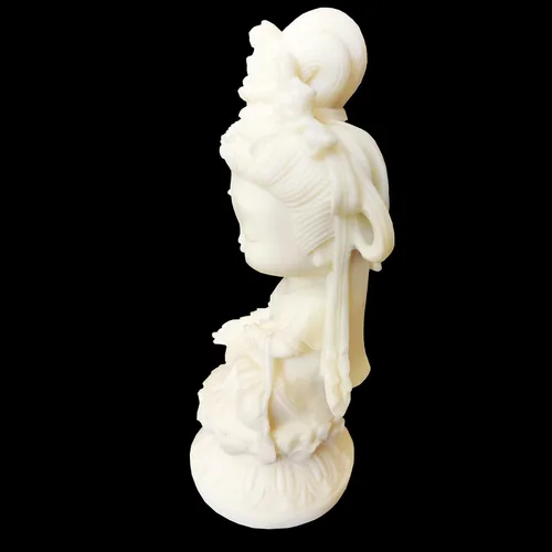 Vista 2 de Pequeña estatua de Guan Yin Quan Yin Estatuas Kwan Yin Diosa de la Misericordia Bodhisattva Avalokitesvara Figura china Feng Shui Regalos