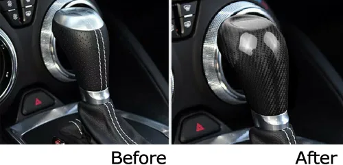 Vista 3 de iJDMTOY Carcasa para palanca de cambios de fibra de carbono, color negro brillante, compatible con Chevrolet 2016 en adelante Gen6 Camaro