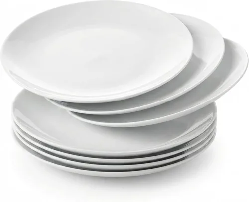 Vista 12 de Corelle Vitrelle - Juego de 6 platos para ensalada y aperitivos, vidrio de triple capa y resistente a las astillas, platos redondos ligeros de 6 3/4