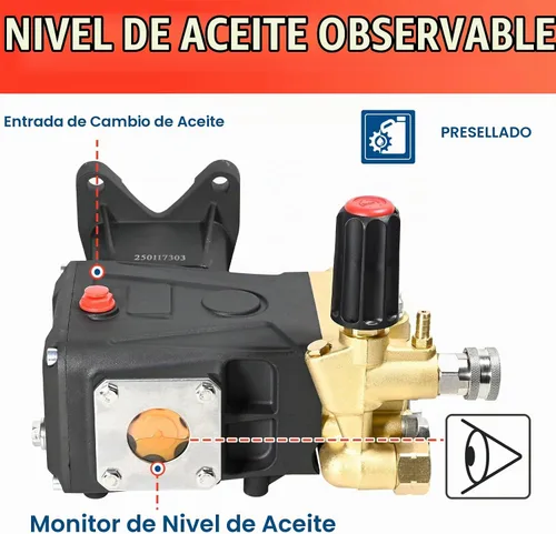 Vista 5 de YAMATIC Triplex Bomba de lavado a presión de eje de 1" 4300 PSI 4.2 GPM