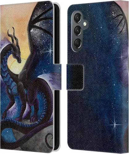 Vista 115 de Head Case Designs Officially Licensed Carla Morrow Galactic Entrancement Dragons Leather Wallet Case Compatible with Samsung Galaxy A07 4G
