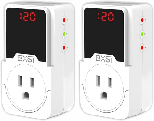 Vista 9 de BXST Protector de sobretensiones de 140J, protector de voltaje de una toma de corriente, protector de sobretensiones para refrigerador/aire