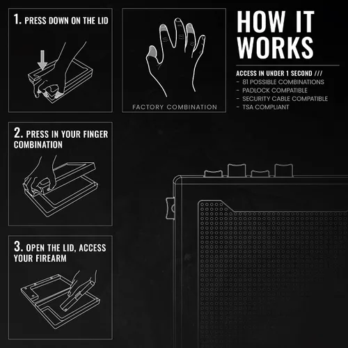 Vista 7 de Stopbox Pro - Alternativa segura para armas de mano, funda portátil de acceso instantáneo, compatible con la TSA, caja de seguridad para automóvil