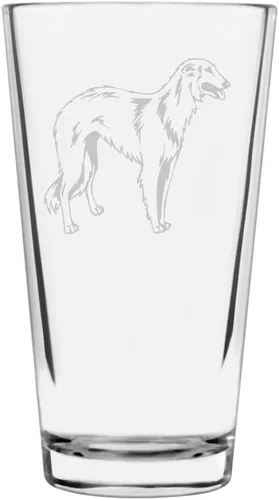 Vista 126 de Podenco Canario - Vaso de pinta de 16 onzas con temática de perro personalizado