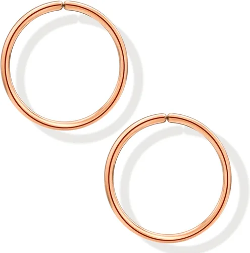 Vista 10 de Pequeños aretes de aro huggie de oro o plata de ley para mujeres y niñas, cartílago, nariz, hélix, tragus