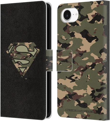 Vista 75 de Head Case Designs Funda de piel con licencia oficial de Superman DC Comics con logotipos negros y rojos compatible con Apple iPhone 11