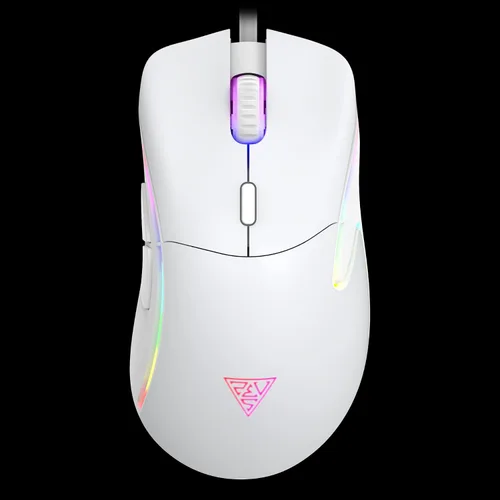 Vista 5 de GAMDIAS Zeus Hermes E4 Combo 3 en 1, teclado mecánico multicolor 60% multicolor, mouse ergonómico RGB 12800 DPI, alfombrilla de mouse extendida