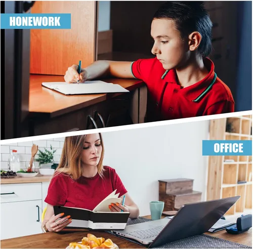 Vista 7 de Cuaderno rayado con tapa dura para hombres y mujeres – Cuadernos para escribir, trabajo, escuela, hogar y notas diarias, 160 páginas – Tamaño A5