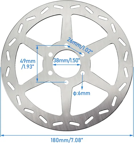 Vista 2 de PRO BAT Pastillas de freno de disco de freno de 7.087 in para 80cc 97cc Mini Bike Go Kart Baja DB30 MBX10 MBX11 CT100U Trail100 CC100X CK100