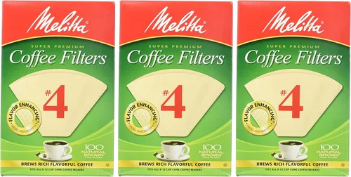 Vista 3 de Melitta - Filtros de café de cono, marrón natural #4, 300 unidades (paquete de 3)